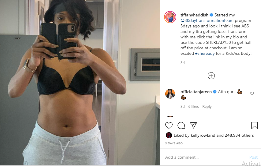 Tiffany Haddish shows off her 40-pound weight loss in bra and underwear  after '30-day fitness challenge